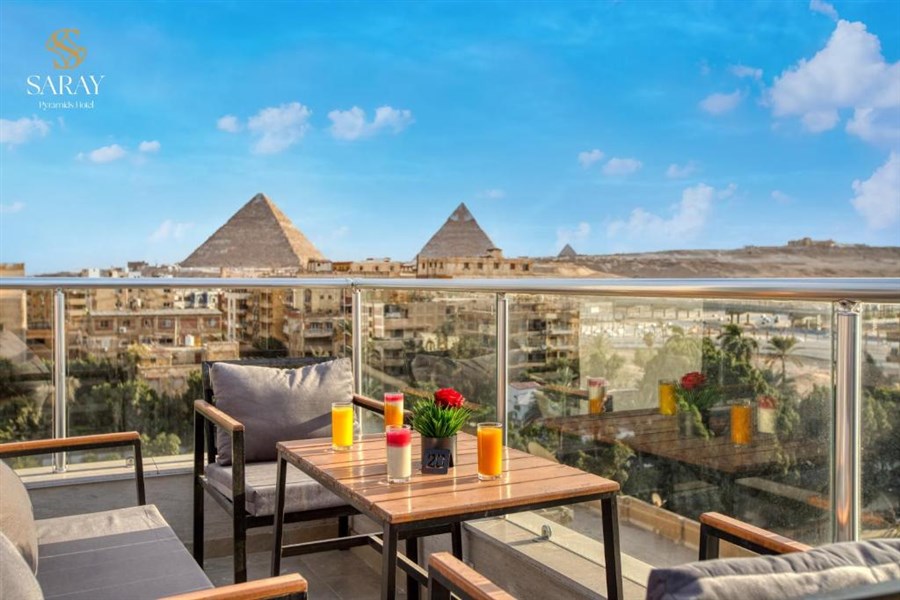 Saray Pyramids & Museum View Hotel - Terasa restaurace